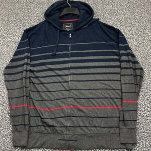 Imperial Motion Hoodie Men Extra Large Striped Full Zip Long Sleeve Cotton XL